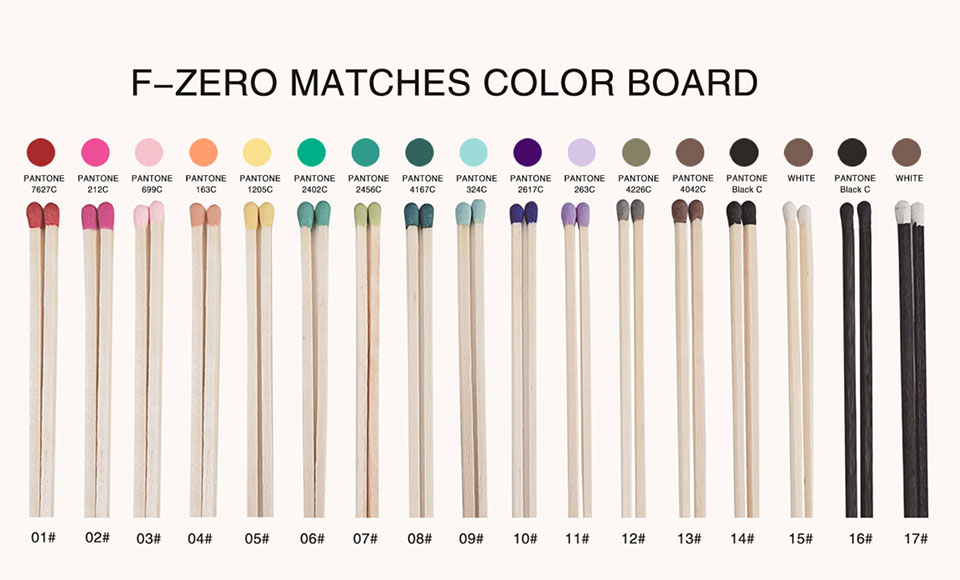 Custom Match Tip Options for Red Tip Matches